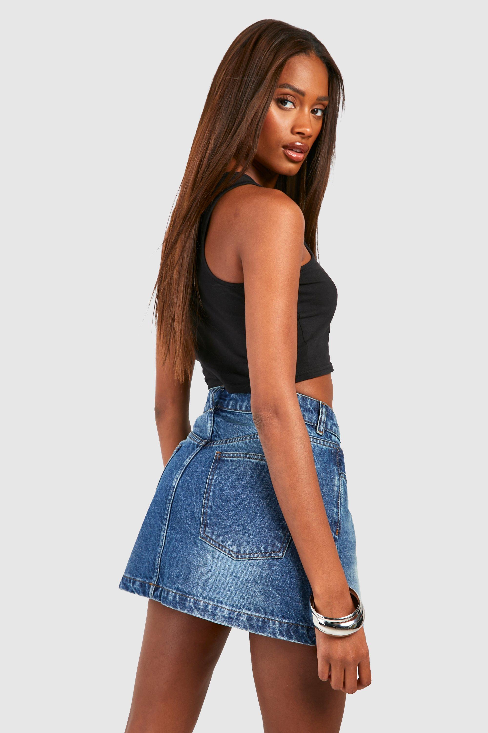 Denim mini skirts for sale sale